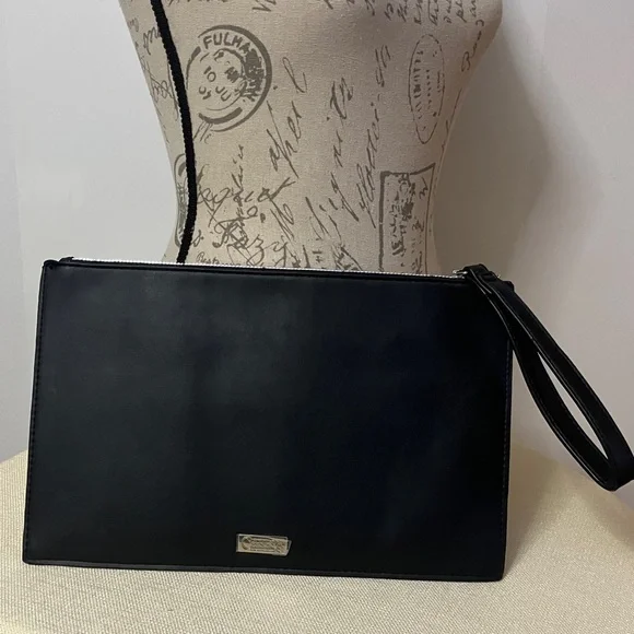 💐Carlos Ace of Spades Playing Card Wristlet Clutch Bag White/Black - Picture 2 of 5